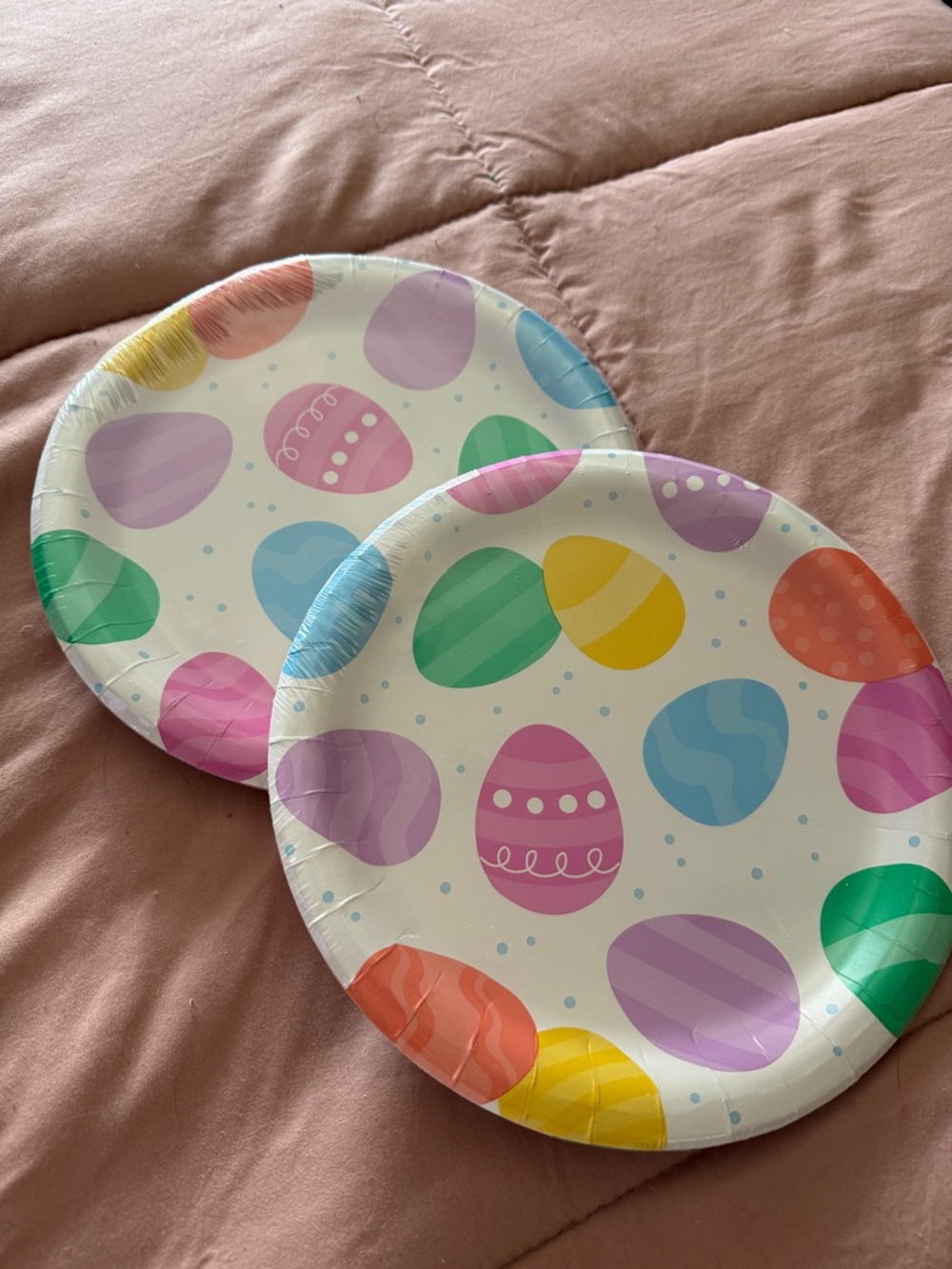 🐰 Pastel Easter Egg Disposable Paper Plates (16 total) NEW
